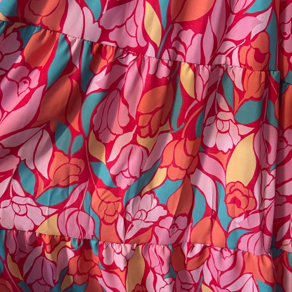 Colorful Floral Women's Maxi Dress - Picture 5 of 5